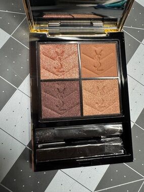 Yves Saint Laurent Shimmery Copper, Bronze & Deep Brown Eyeshadow Quad 710
